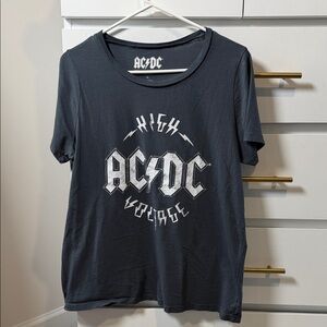 Target Women's Gray ACDC Graphic Tee